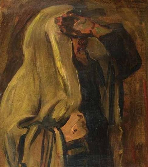 Leopold Kowalsky Jewish man wrapped in a prayer shawl china oil painting image